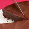 Torta de chocolate cubierta con chocolate