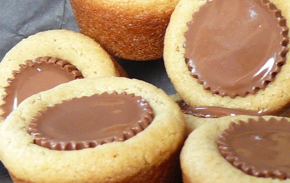Cookies de manteca de maní con botón de chocolate