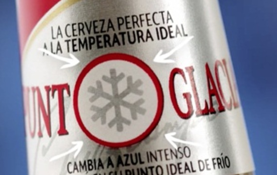 España: latas de cerveza con indicador de frío