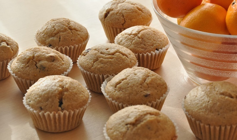 Muffins de arándano y mandarina